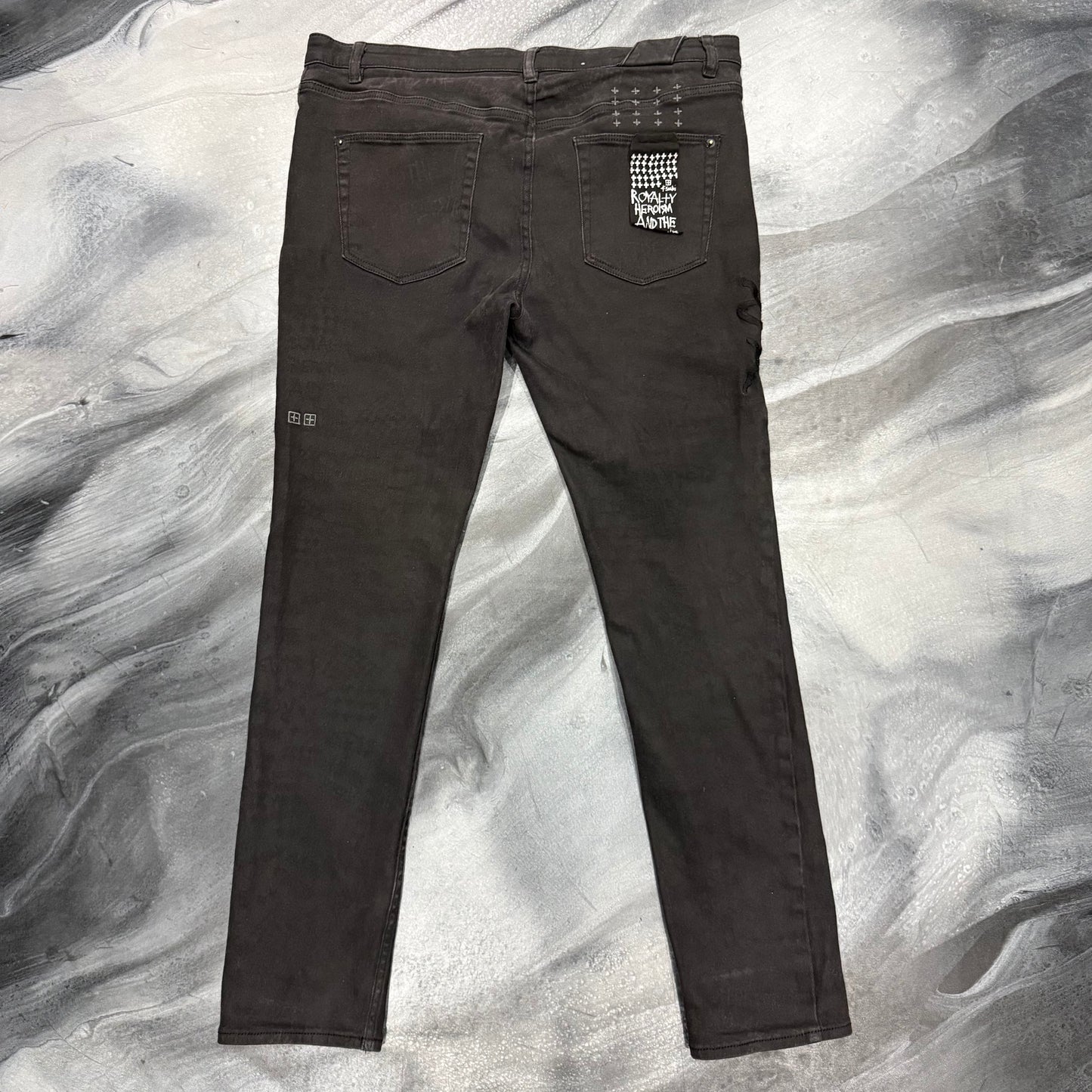 Ksubi Faded Black Jaquarded Monograms Jean (36)