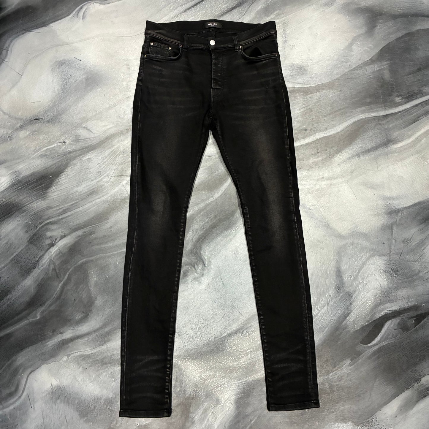 Amiri Black Wash Skinny Jean (33)
