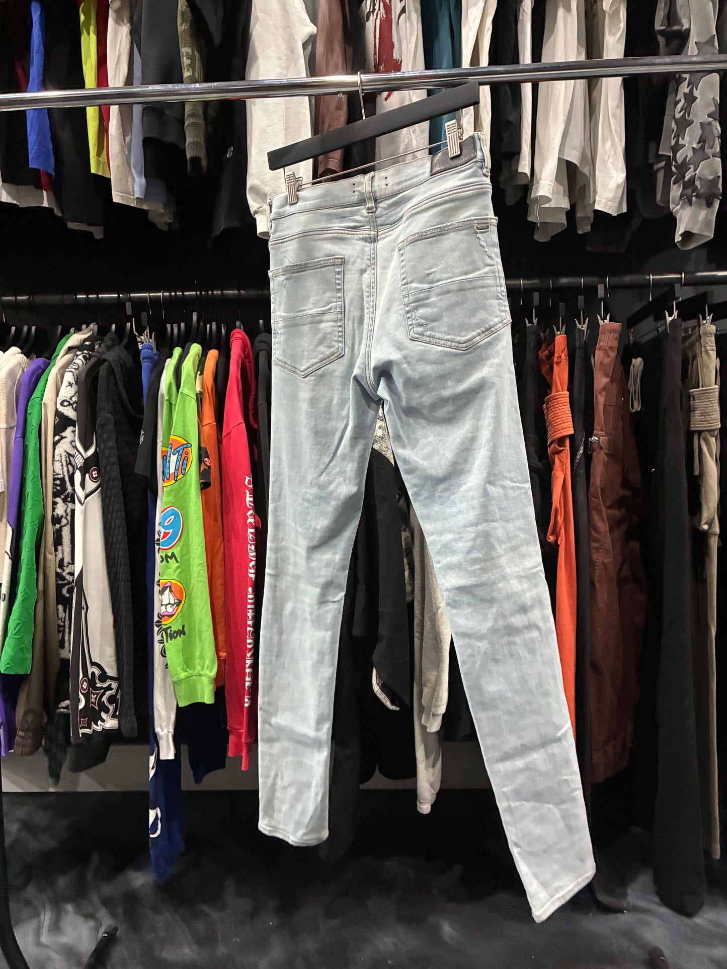 Amiri Light Blue Rainbow Patch Thrasher Jean (34)