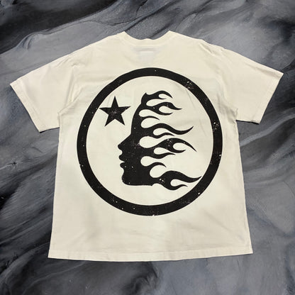 Hellstar Cream/Black Logo Tee (M)