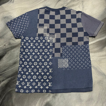 LV Blue/White Collage Monogram Tee (M)