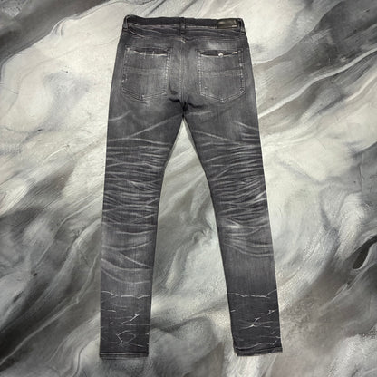 Amiri Dark Grey/Black Patch Jean (34)