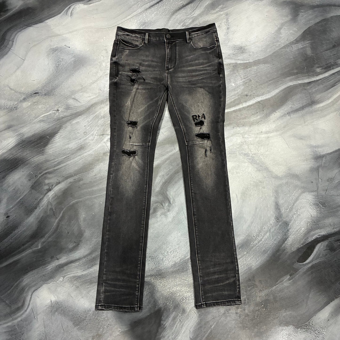 RTA Faded Black Distressed Jean (30)