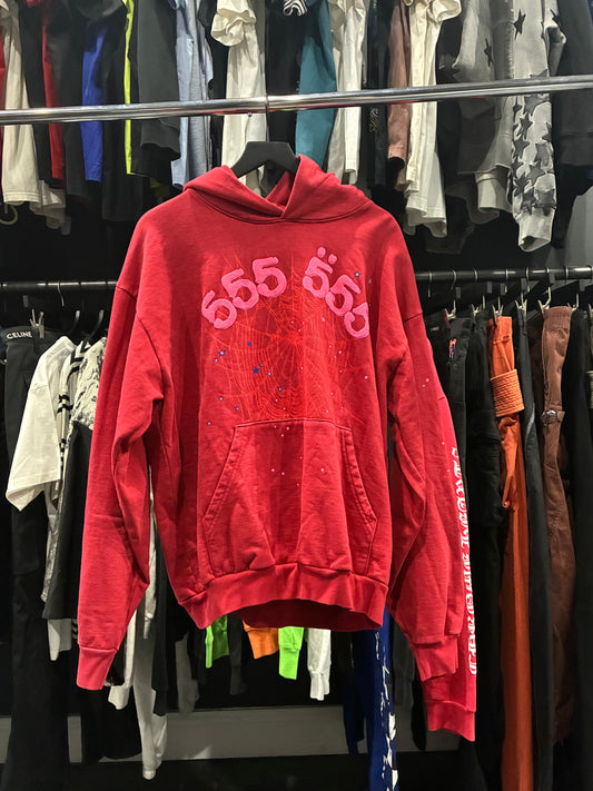 Sp5der Red 555 Hoodie (XL)