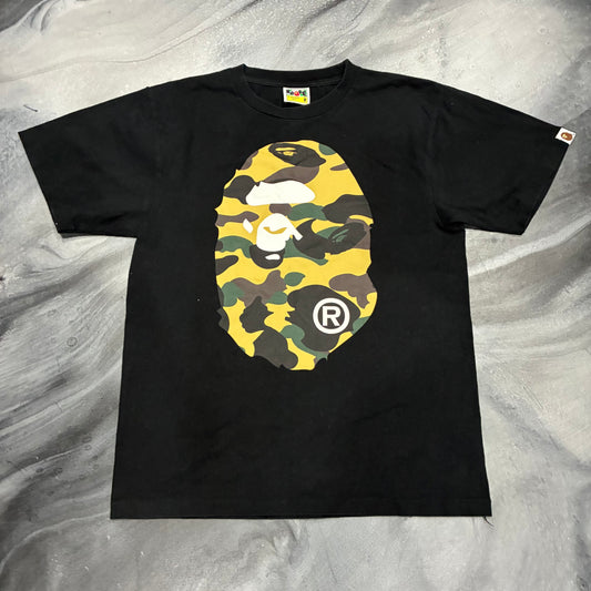Bape Black/Camo Ape Tee (M)