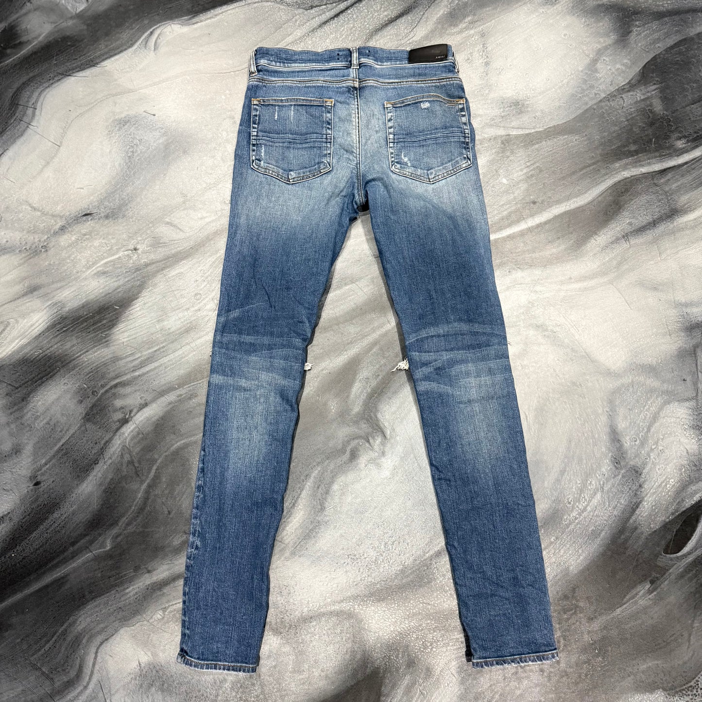 Amiri Dark Blue/Orange Patch Jean (32)