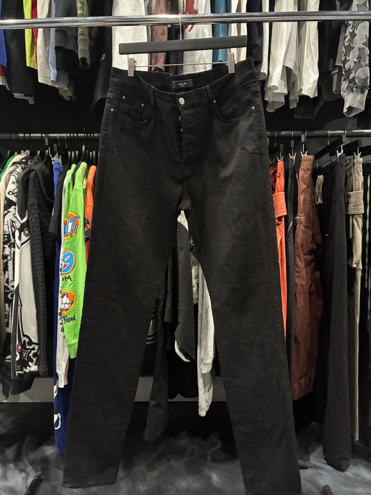 Amiri Black Plain Straight Jean (38)