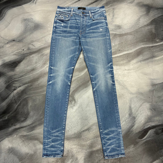 Amiri Dark Blue Plain Stack Jean (31)