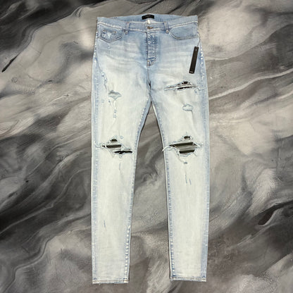 Amiri Light Blue/Camo Patch Jean (38)