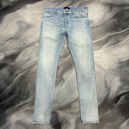 Amiri Light Blue Jacquarded AM Pocket Plain Jean (36)