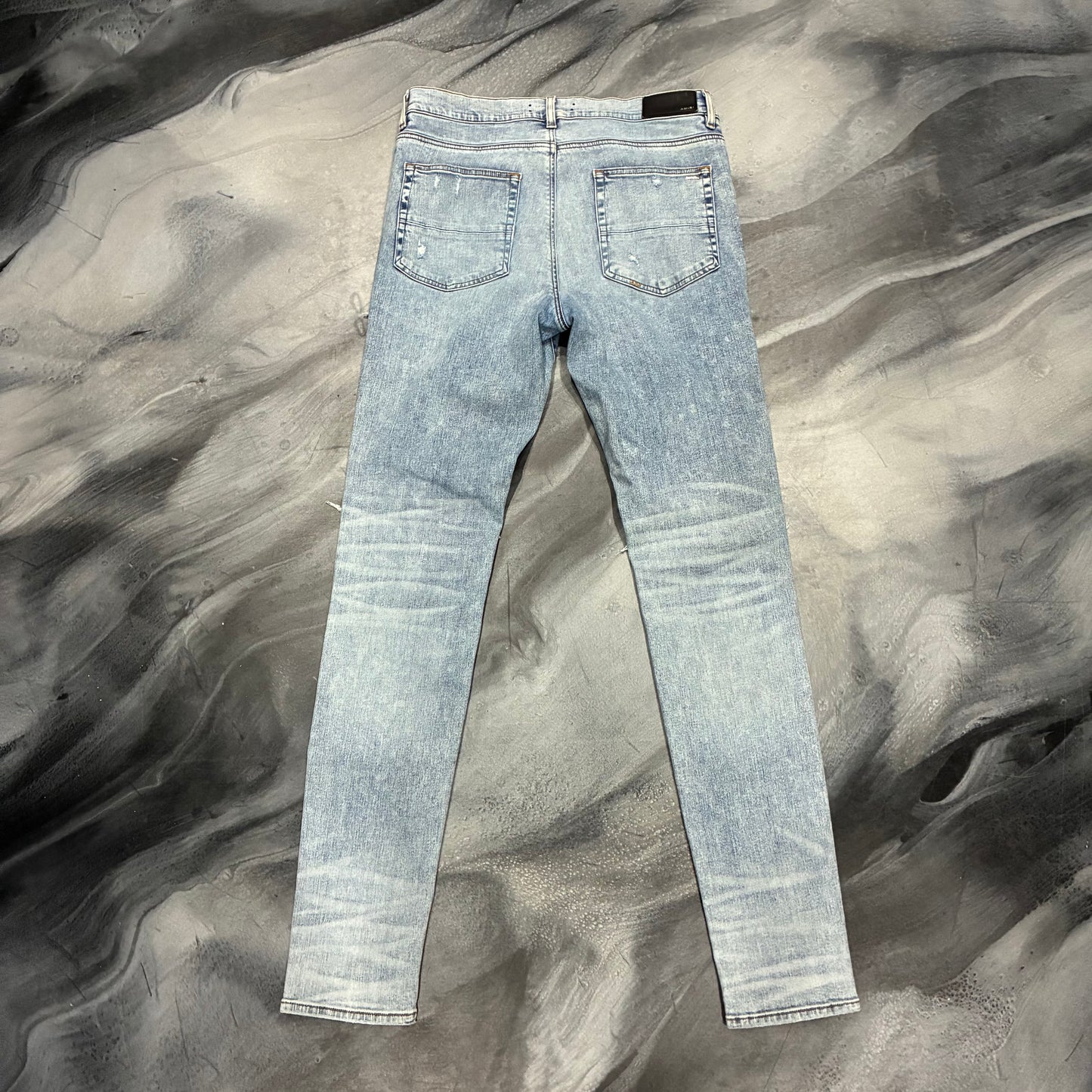 Amiri Light Blue/Metallic Silver Patch MX1 Jean (36)