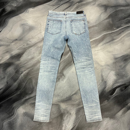 Amiri Light Blue/Metallic Silver Patch MX1 Jean (36)