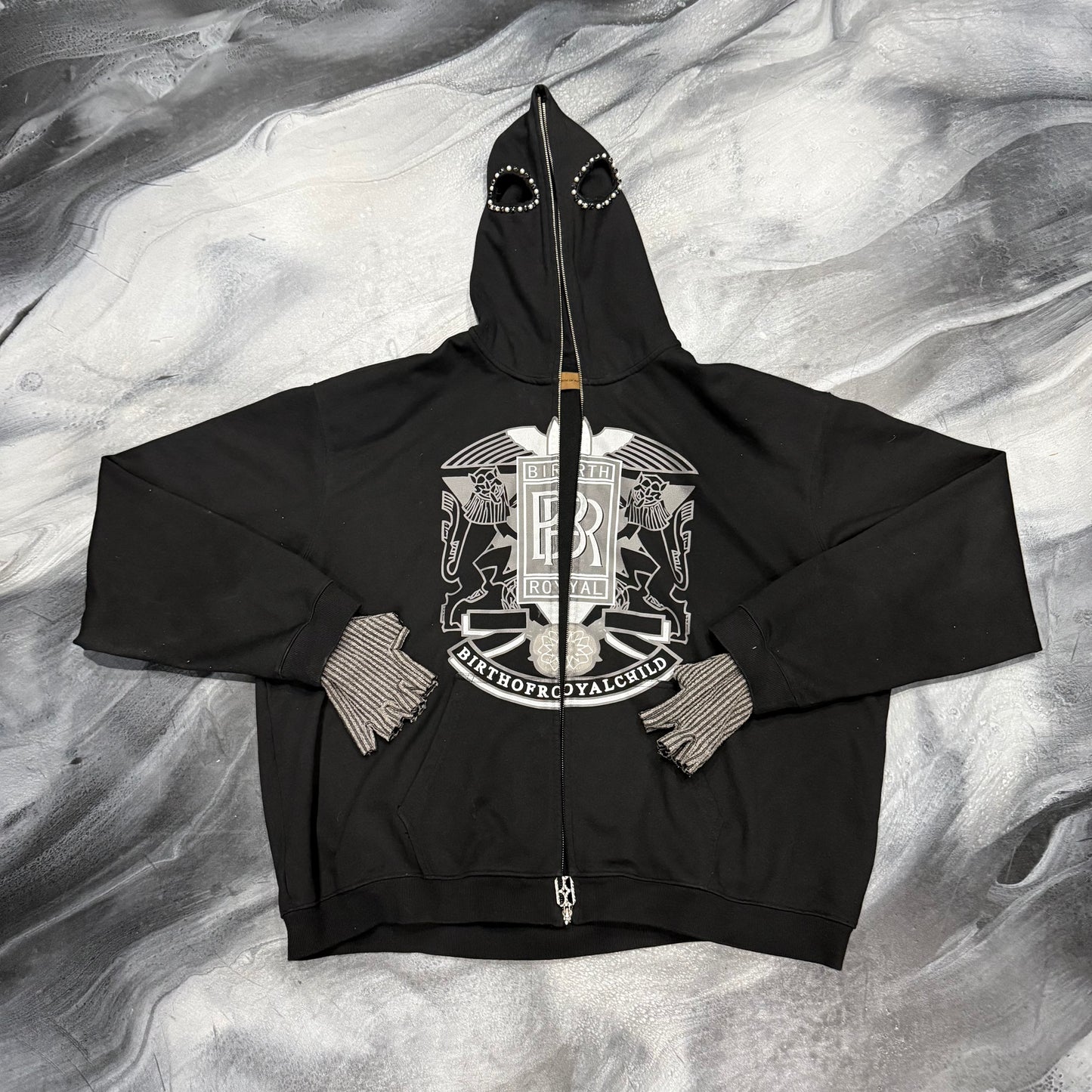 Birth Of Royal Child Black Royce Crown Hoodie (XL)
