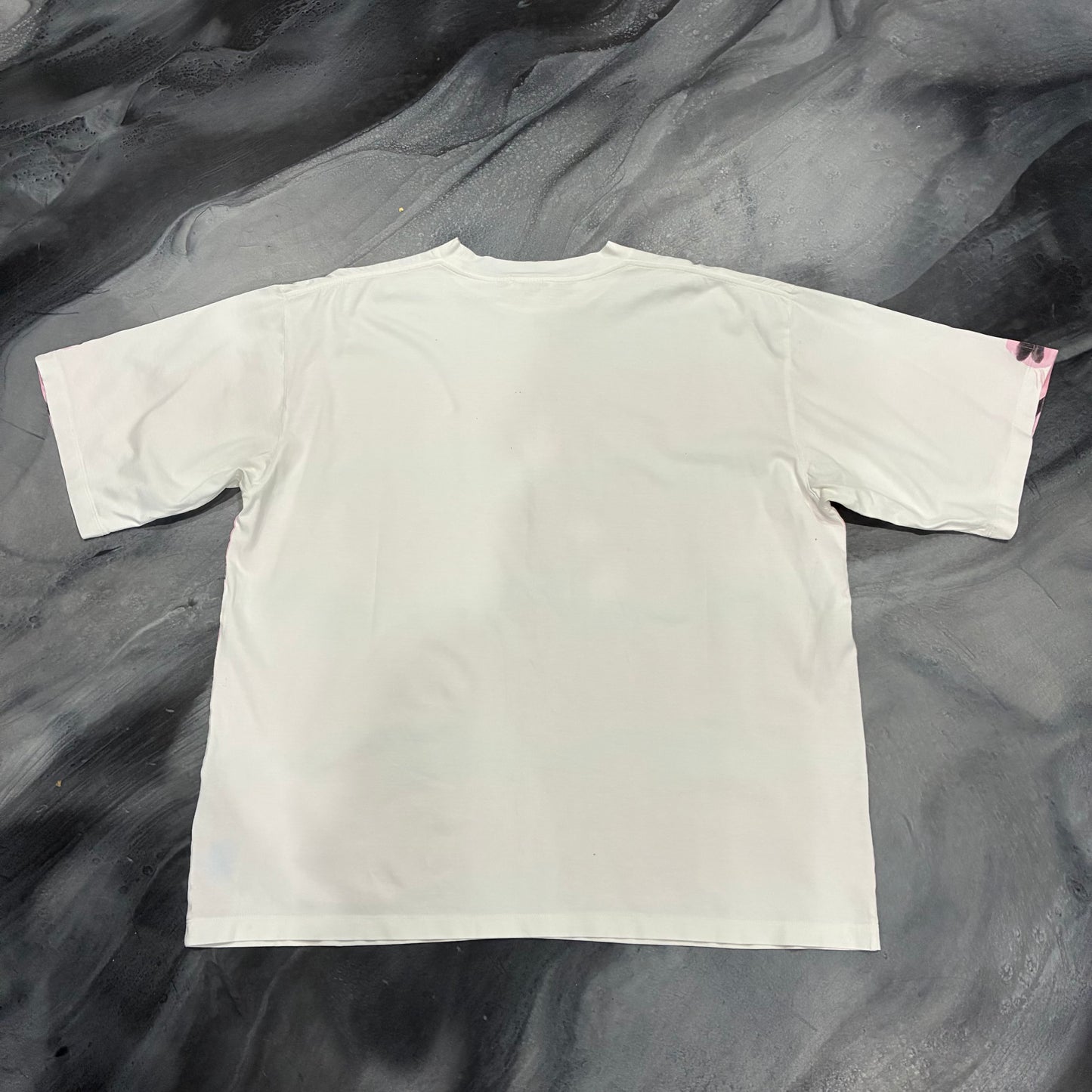 Marni White/Pink Paint Graphic Tee (XL)
