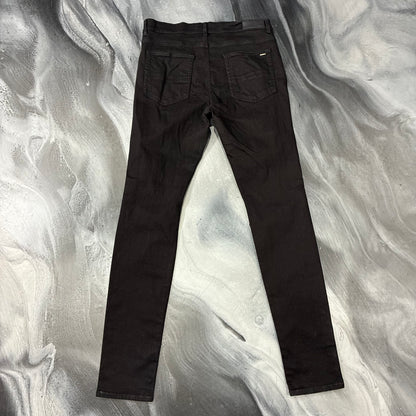 Amiri Black Plain Thrashed Jean (36)
