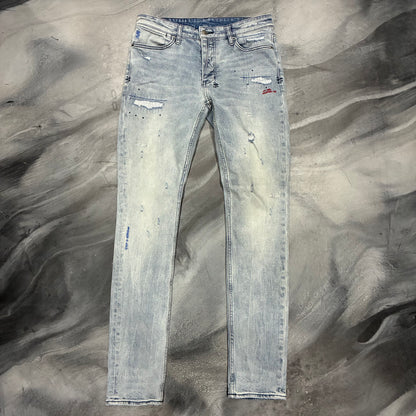 Ksubi Light Blue Distressed Stitch Jean (31)