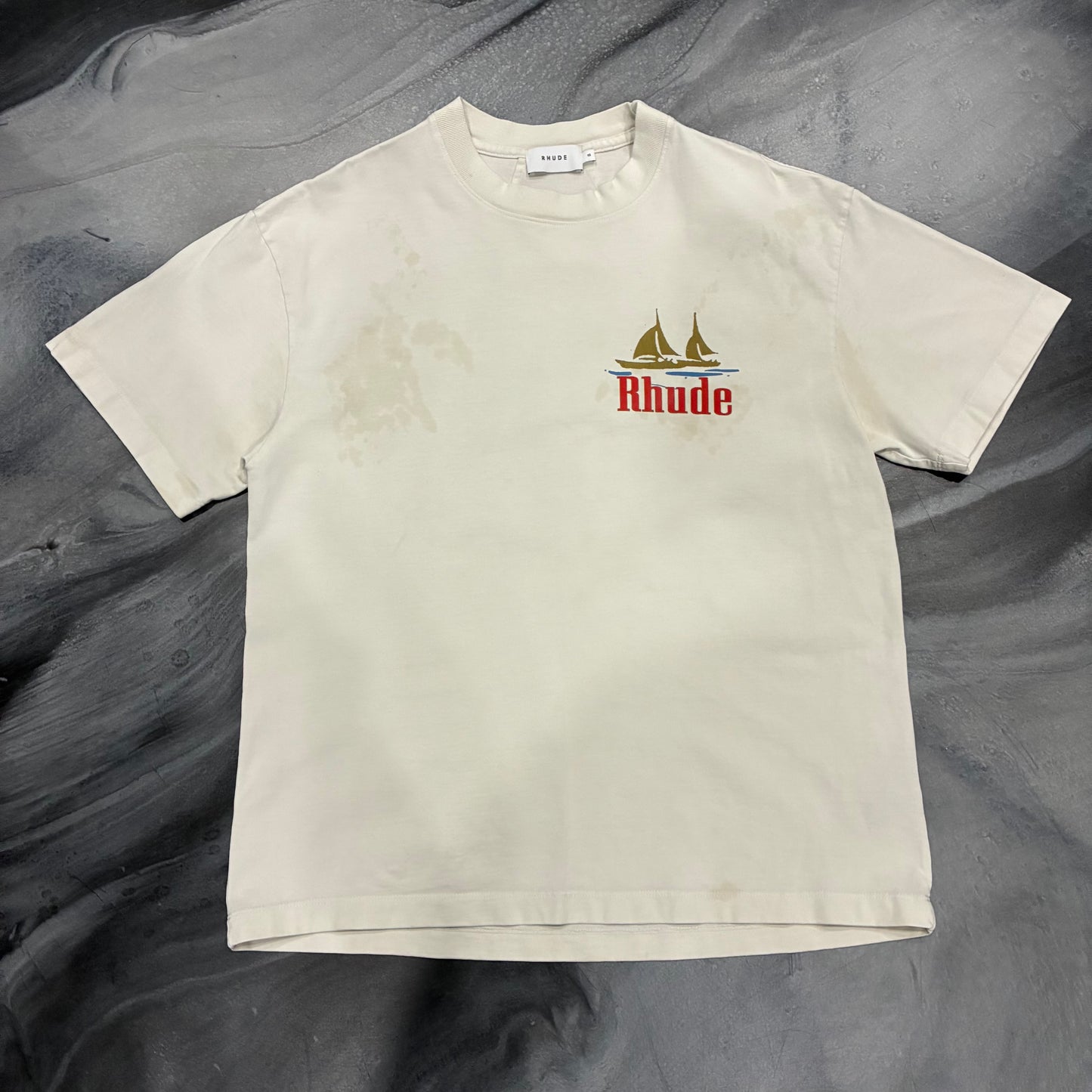 Rhude Cream Monaco Tee (XS)