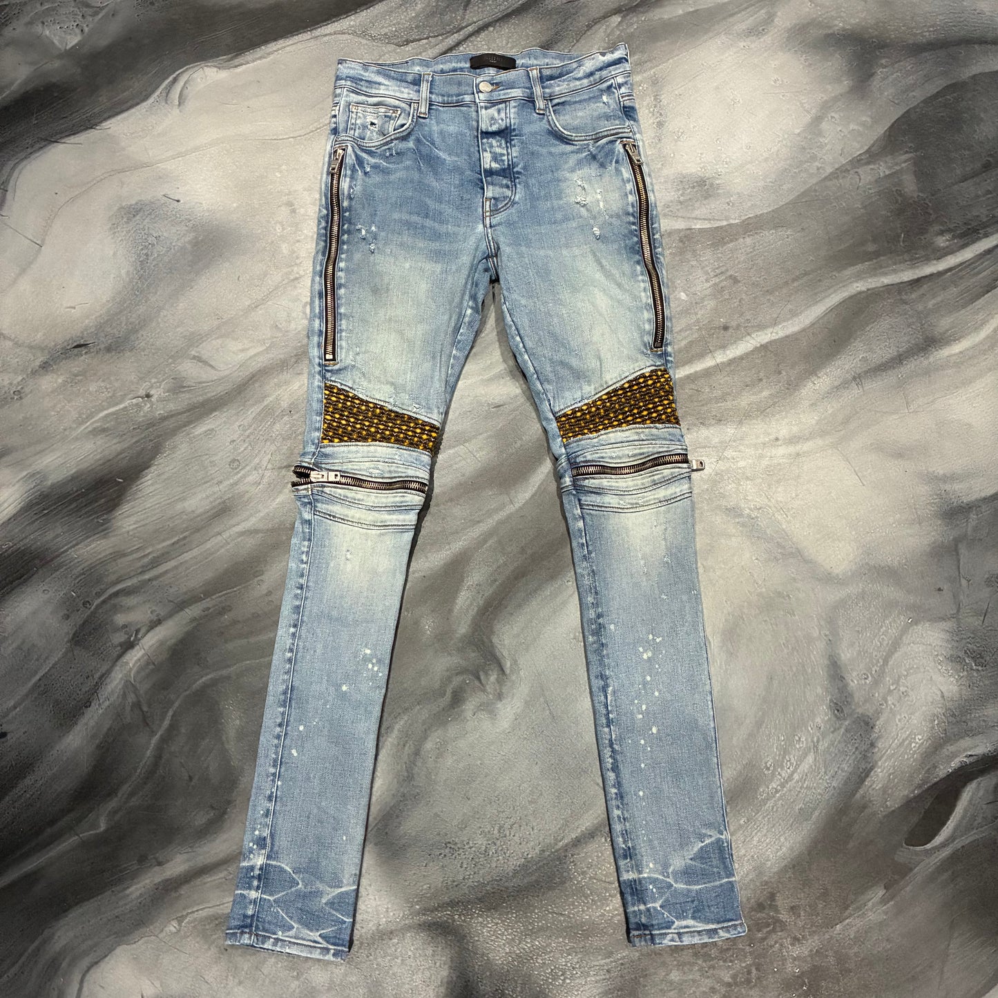 Amiri Indigo/Yellow Patch MX2 Jean (32)
