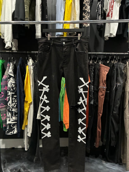 Amiri Black/Silver Bone Jean (36)