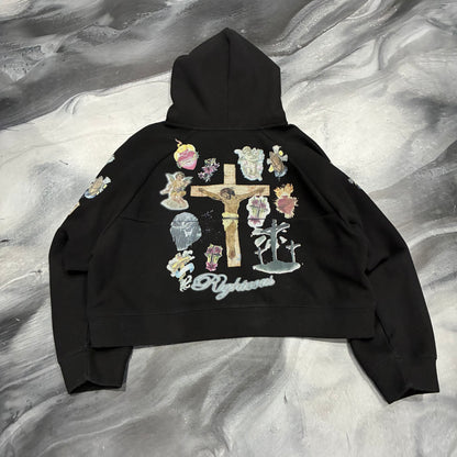 Righteous Black Thermal Risen King Zip Up Hoodie (S)