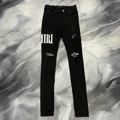 Amiri Black/Blue Tie Dye Core Logo Jean (30)