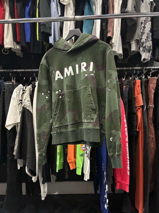 Amiri Camo Logo Hoodie