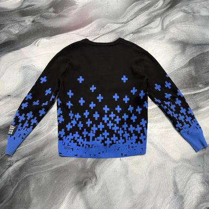 Ksubi Black/Blue Cardigan Sweater (S)