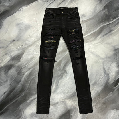 Amiri Black Rainbow Bandana Thrasher Jean (29)