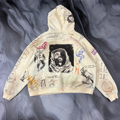 HMDD Cream Sketch Hoodie (M)