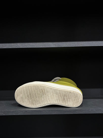 Rick Owens Green Padded Jumbo Lace High Sneaker (45)