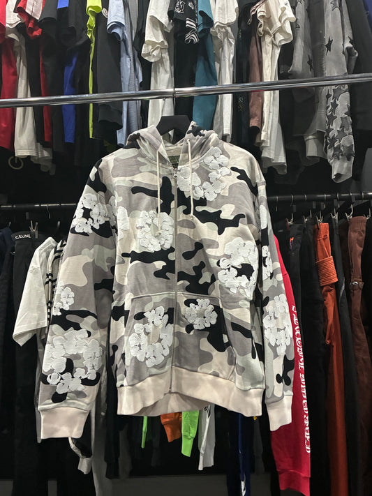 Denim Tears Oreo Camo Cotton Wreath Zip Hoodie