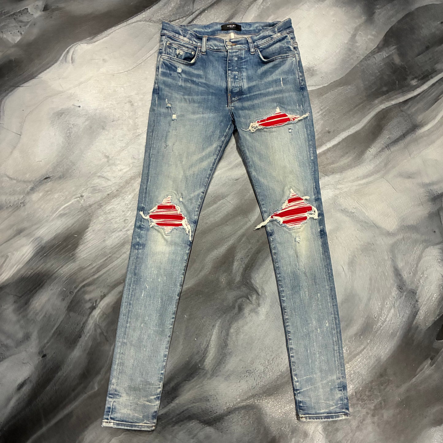 Amiri Indigo Blue/Red Patch MX1 Jean (32)