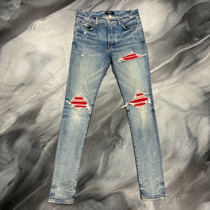 Amiri Indigo Blue/Red Patch MX1 Jean (32)