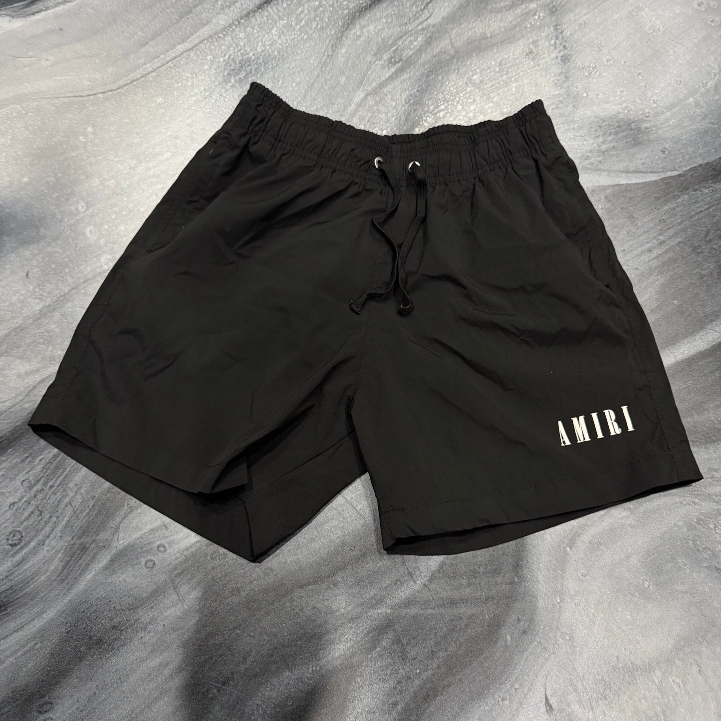 Amiri Back/White Logo Swimtrunks