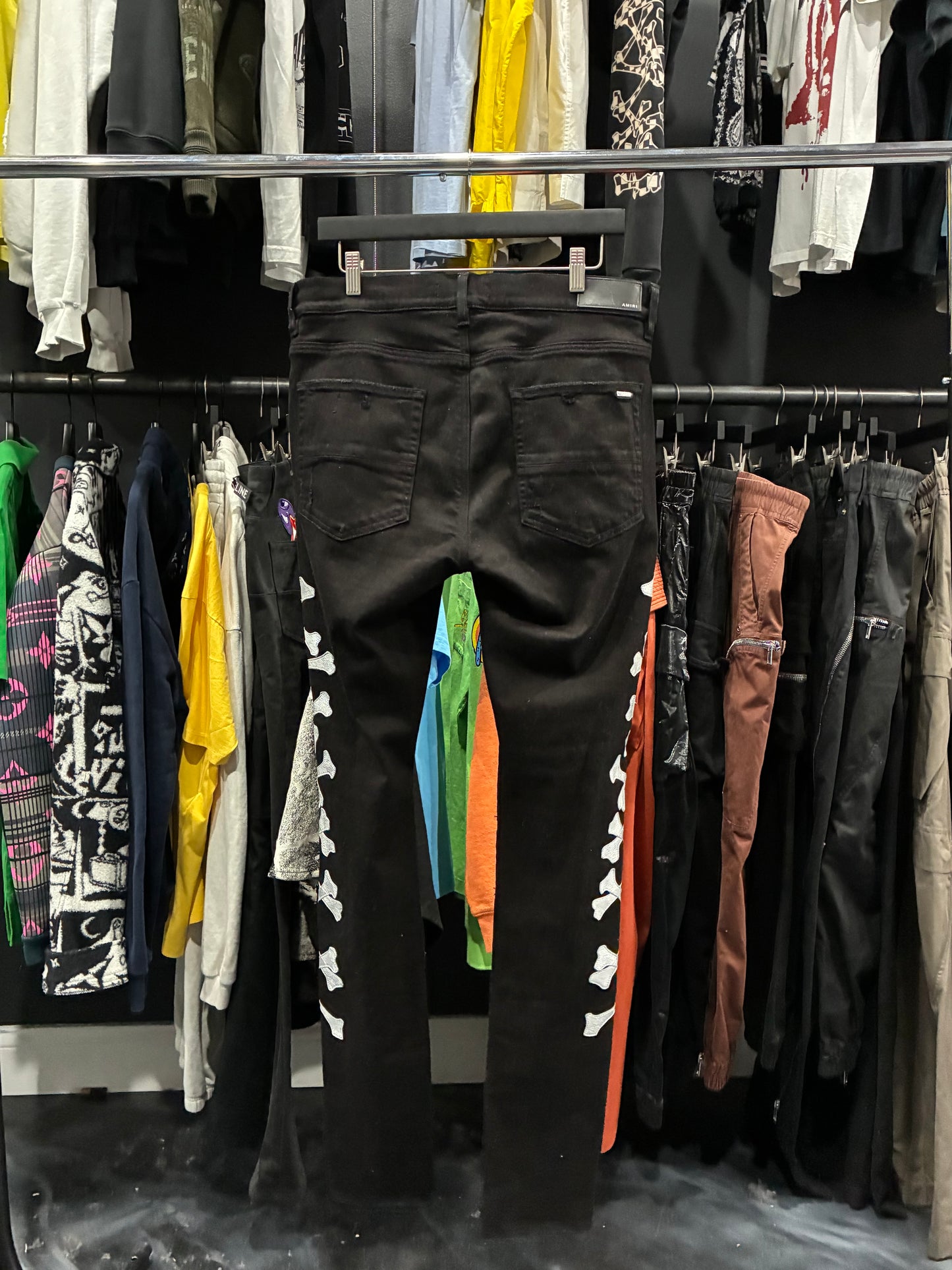 Amiri Black/Silver Bone Jean (36)