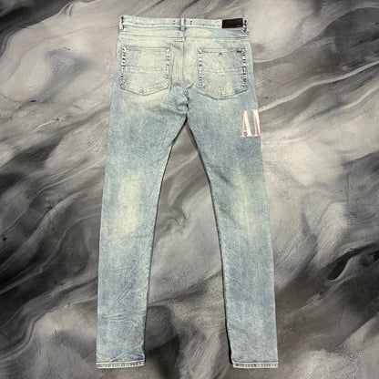 Amiri Light Blue/Pink Core Logo Jean (36)