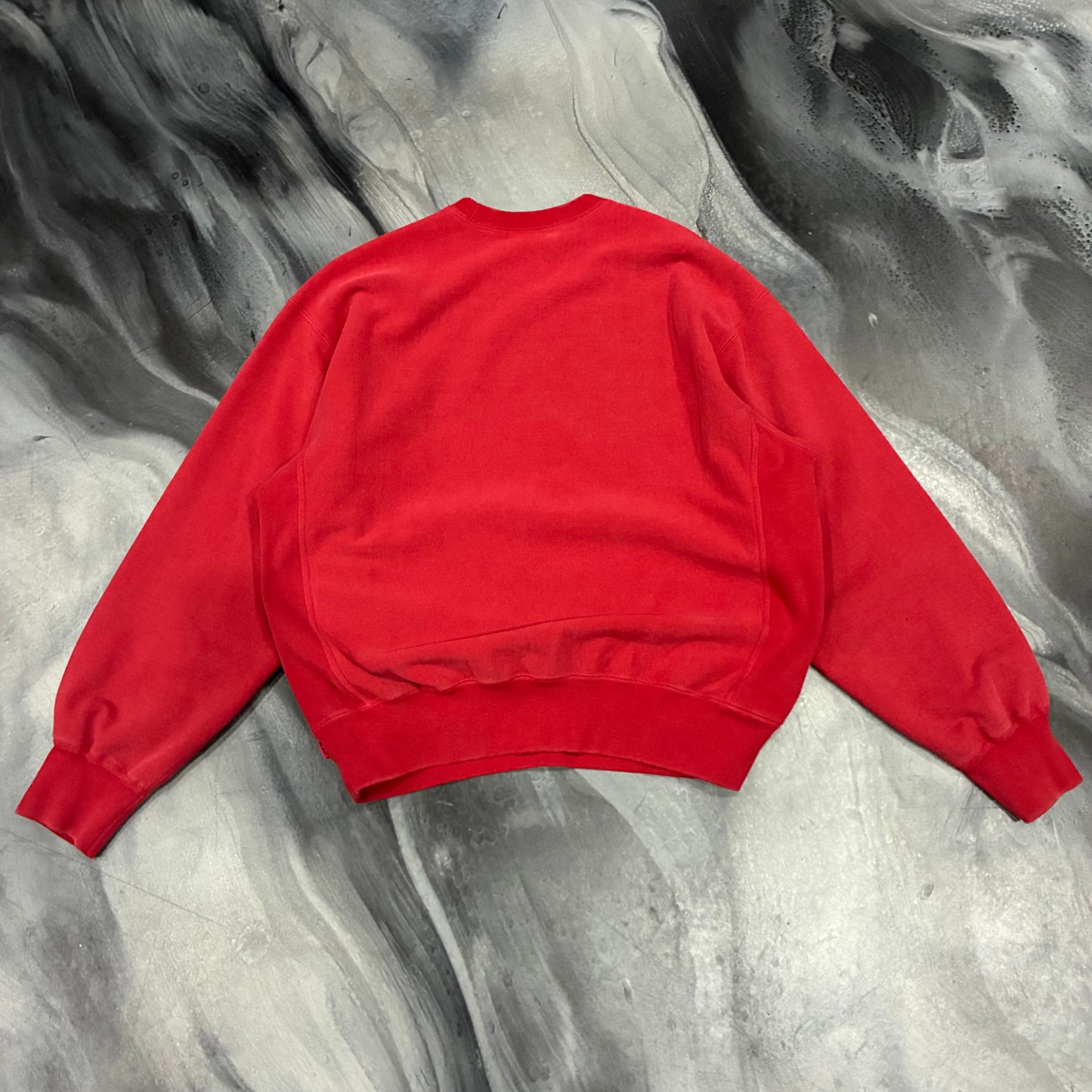 Supreme Red/White Logo Crewneck Sweater (M)