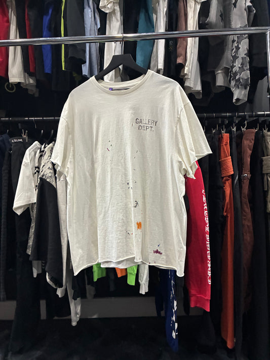 Gallery Dept White Paint Splatter Tee (XL)