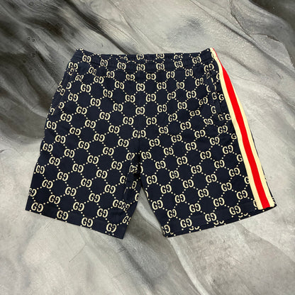 Gucci Navy GG Jersey Shorts (2XL)