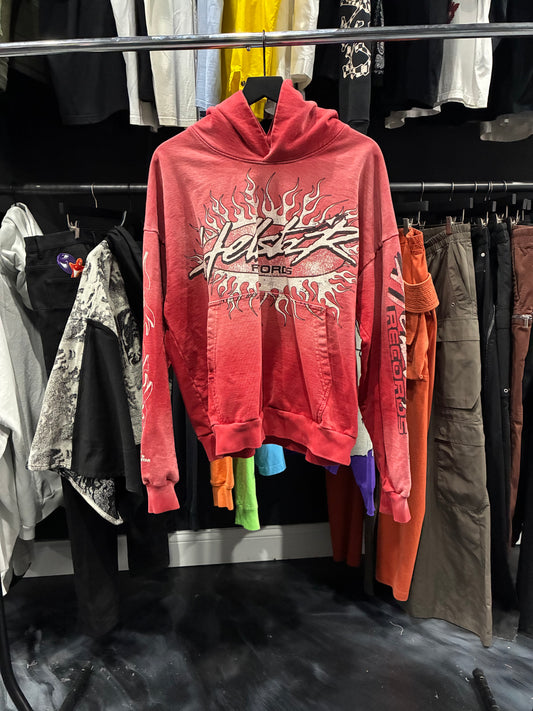 Hellstar Faded Red Records Hoodie (S)