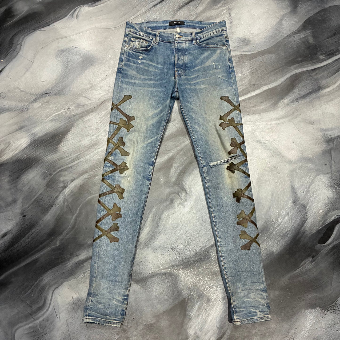 Amiri Indigo/Green Bones Jean (32)