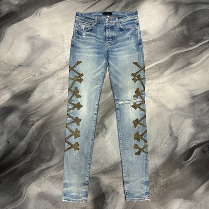 Amiri Indigo/Green Bones Jean