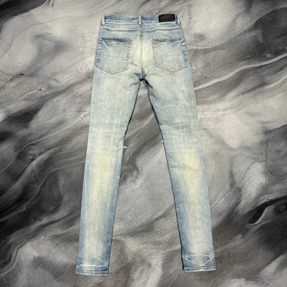 Amiri Light Blue/Black Bandana Patch Thrasher Jean (29)