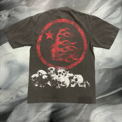 Hellstar Grey Nail Crucified Skull Tee (S)