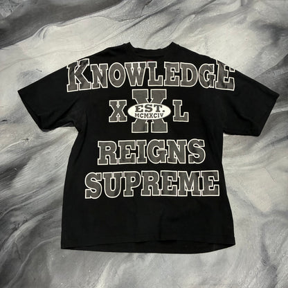 Supreme Black/White Knowledge Reigns Tee (L)