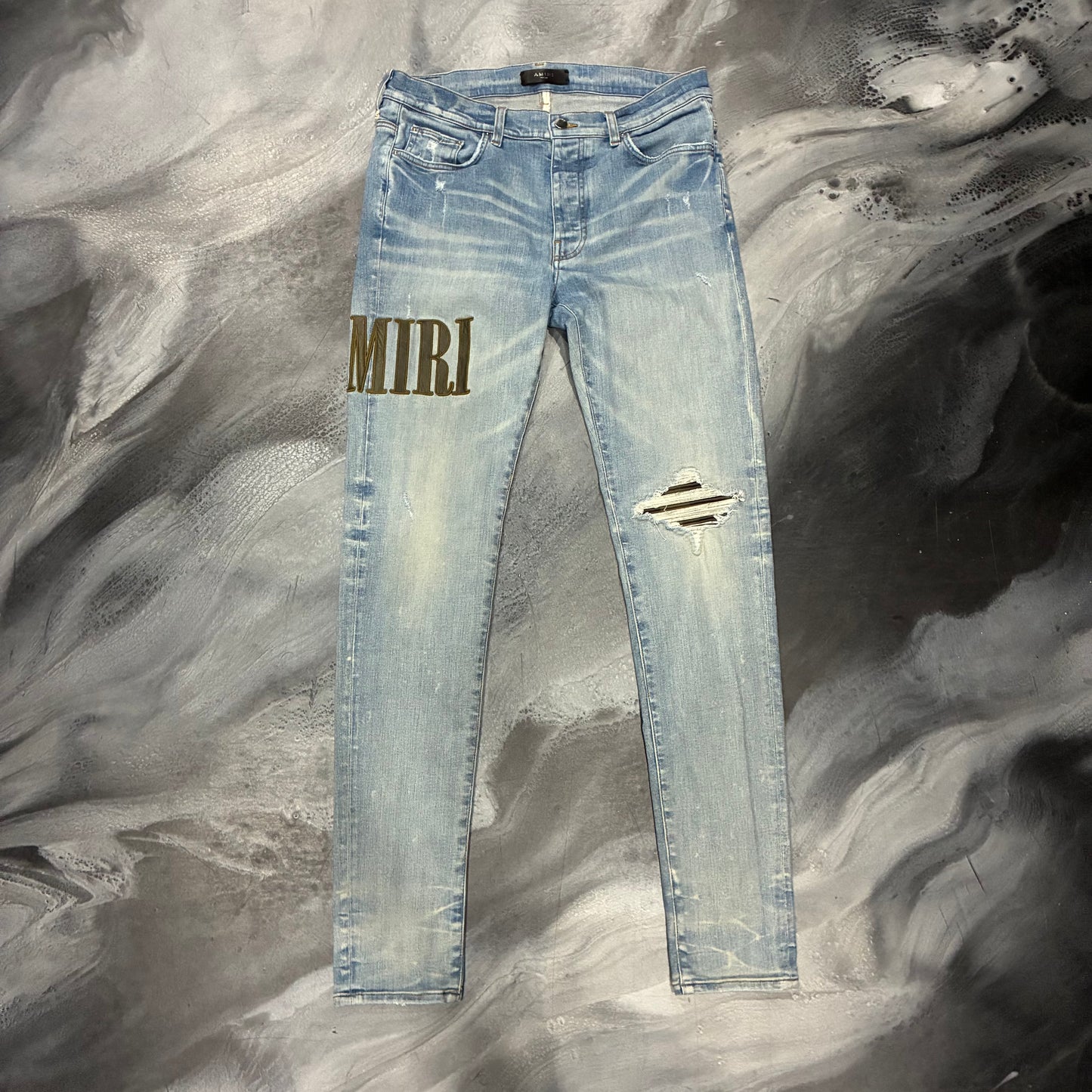 Amiri Indigo/Camo Core Logo Jean (34)