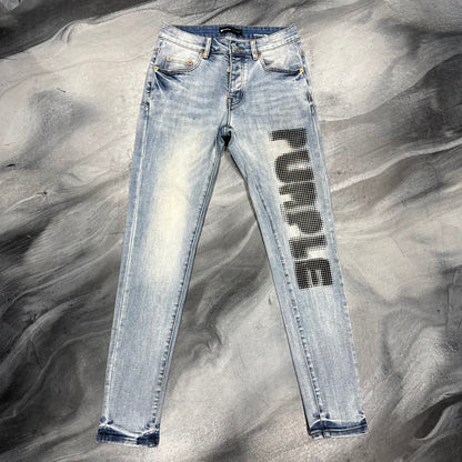 Purple Brand Light Blue Pixelated Logo Jean (29)