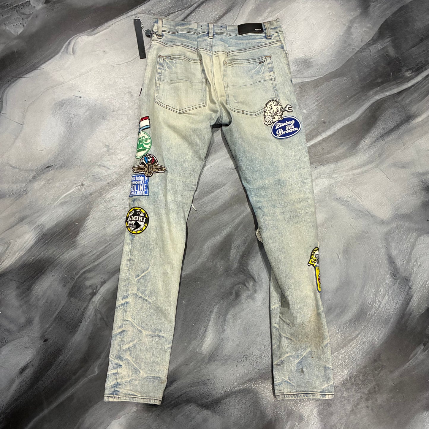 Amiri Light Blue/Racing Patches Jean (32)