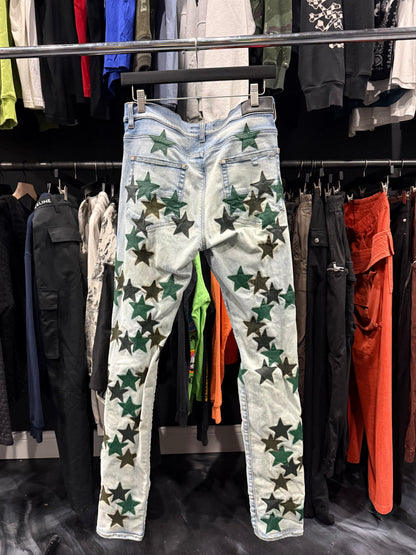 Amiri Light Blue/Green Star Chemist Jean (33)
