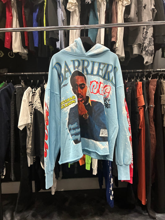 Barriers x Nas hoodie Baby Blue (2XL)